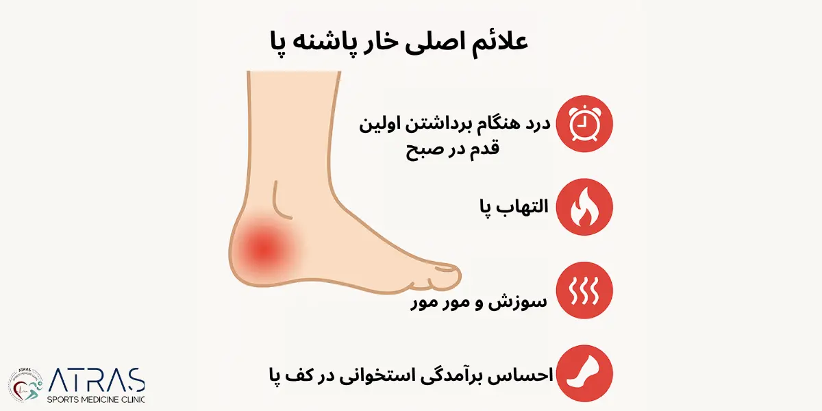 علائم اصلی خار پاشنه پا
